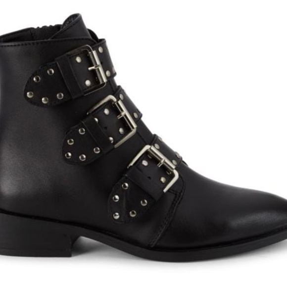Steven By Steve Madden Shoes - Women’s Steven by Steve Madden New York Harmon Black Leather Booties